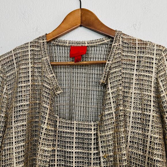 JS Collections Gold Lame Tank and Jacket Set - L - Picture 2 of 6